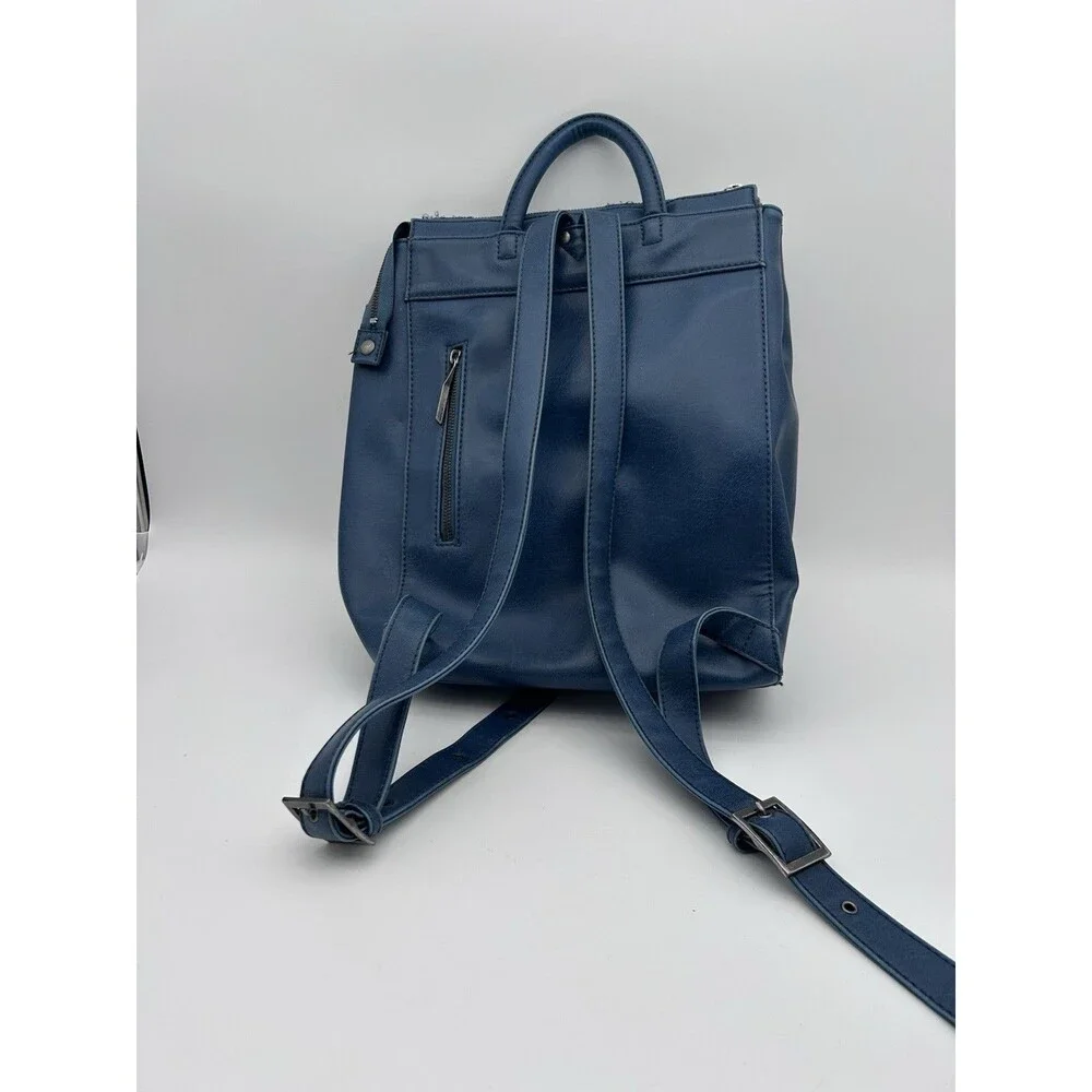 Mat And Nat Vegan Leather Backpack Blue WORN SEE PICS